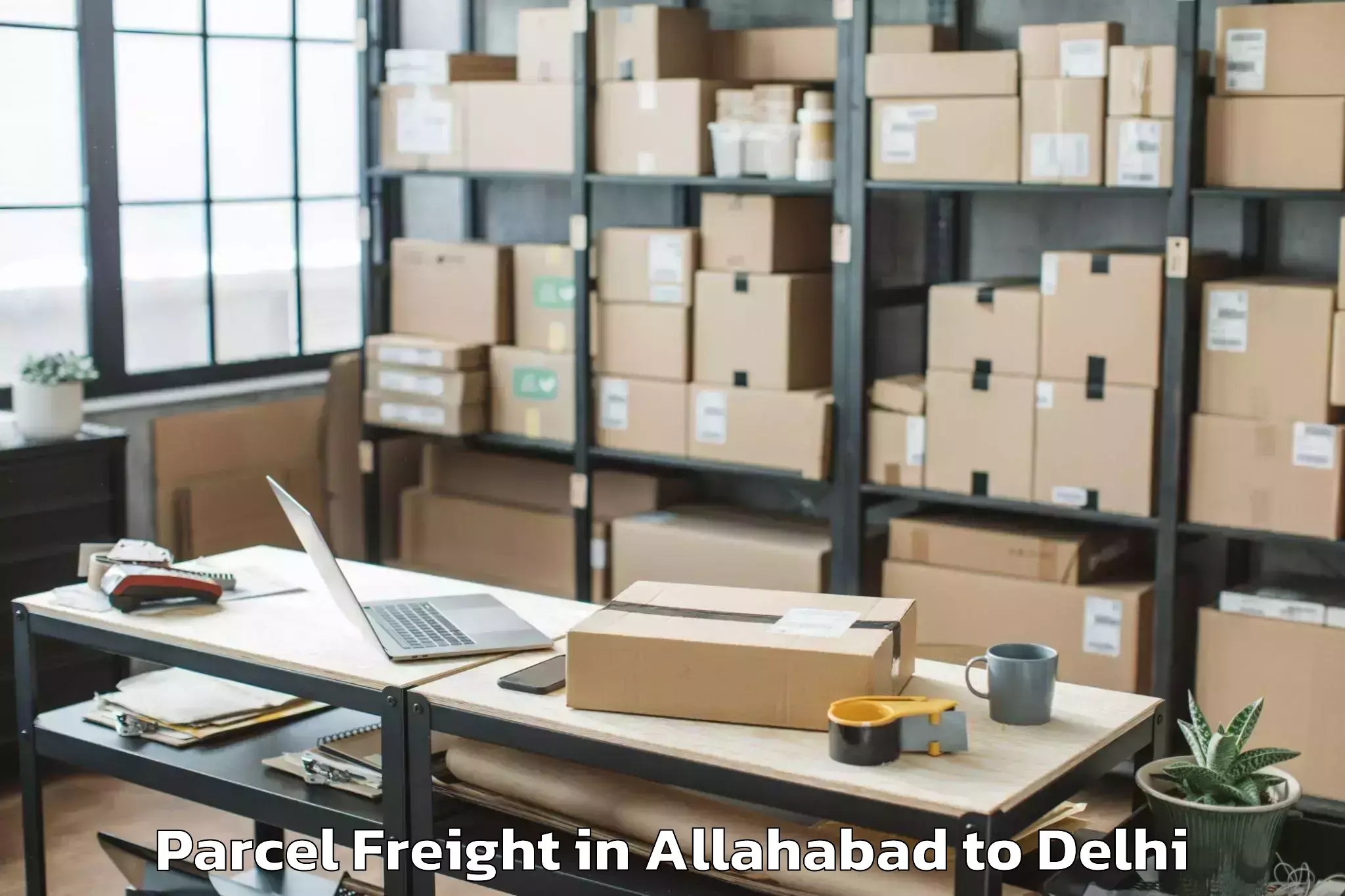 Easy Allahabad to City Centre Mall Rohini Parcel Freight Booking